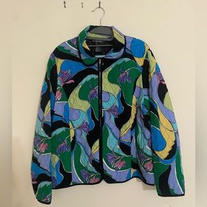 Requirements Quilted Multi-Color Jacket Sz L